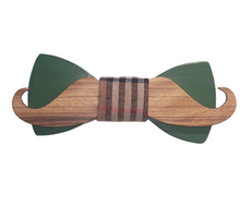 Load image into Gallery viewer, 3D Mustache Wooden Bow-Tie
